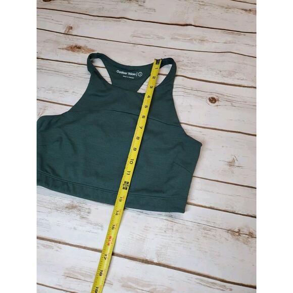 Outdoor Voices Womens Sports Bra Small Stretch Racerback Green TechSweat Crop - Picture 10 of 11